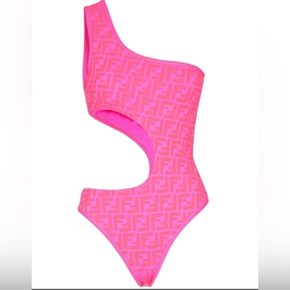 Fendi Red and Pink Swimsuit